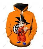 SWEAT-SHIRT A CAPUCHE IMPRIME DRAGON BALL Z