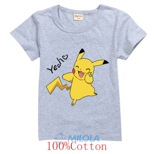 TEE-SHIRT IMPRIME POKEMON POUR ENFANTS ET ADOLESCENTS