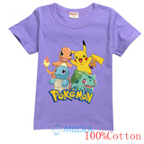 TEE-SHIRT IMPRIME POKEMON POUR ENFANTS ET ADOLESCENTS